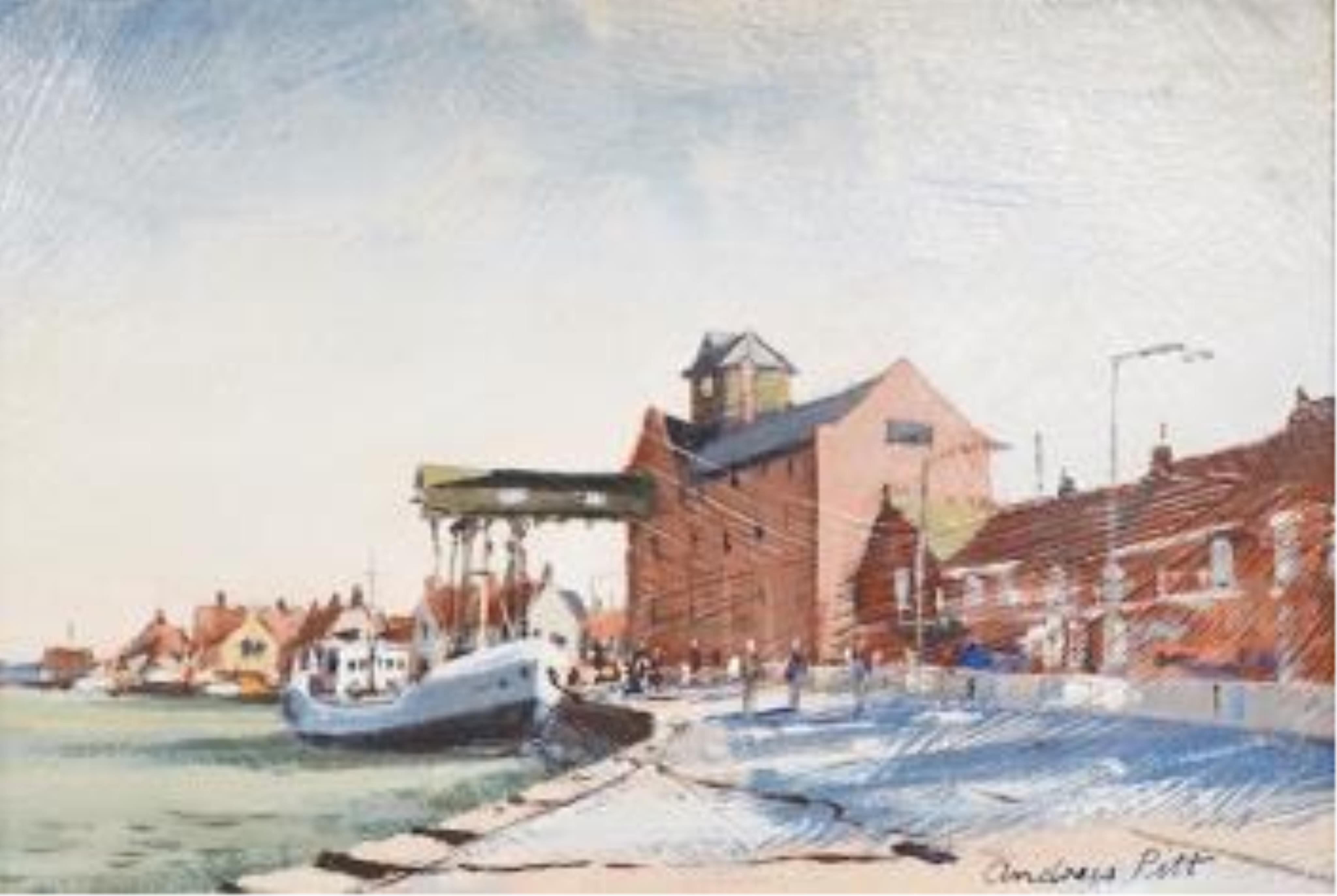 Andrew Pitt, pair oils on board, Norfolk scenes including ‘On the Broads’, signed 15.5cm x 23cm. Condition - good